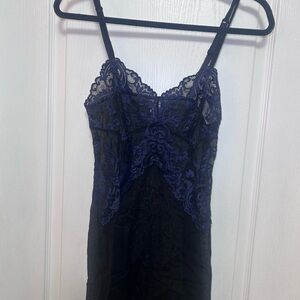Wacoal Black and Blue Lace Chemise